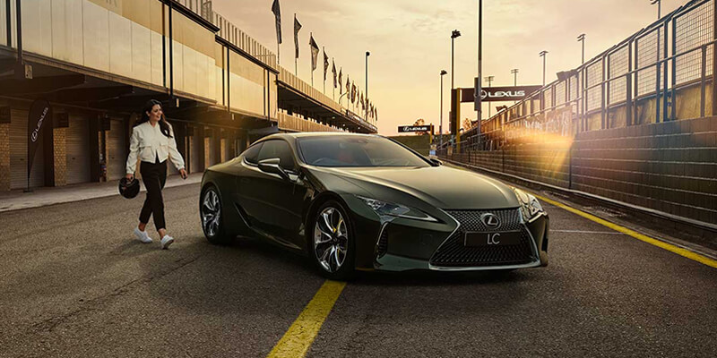 Lexus LC on a racetrack
