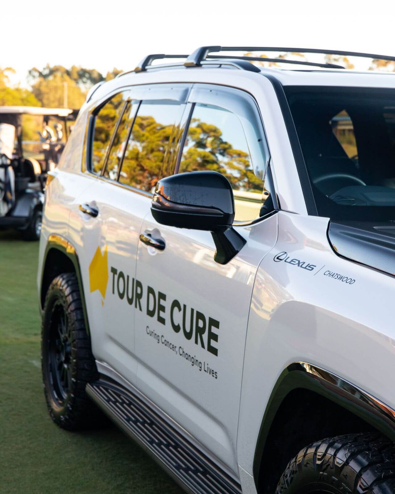 Tour De Cure Support Car for Lexus of Chatswood Golf Day