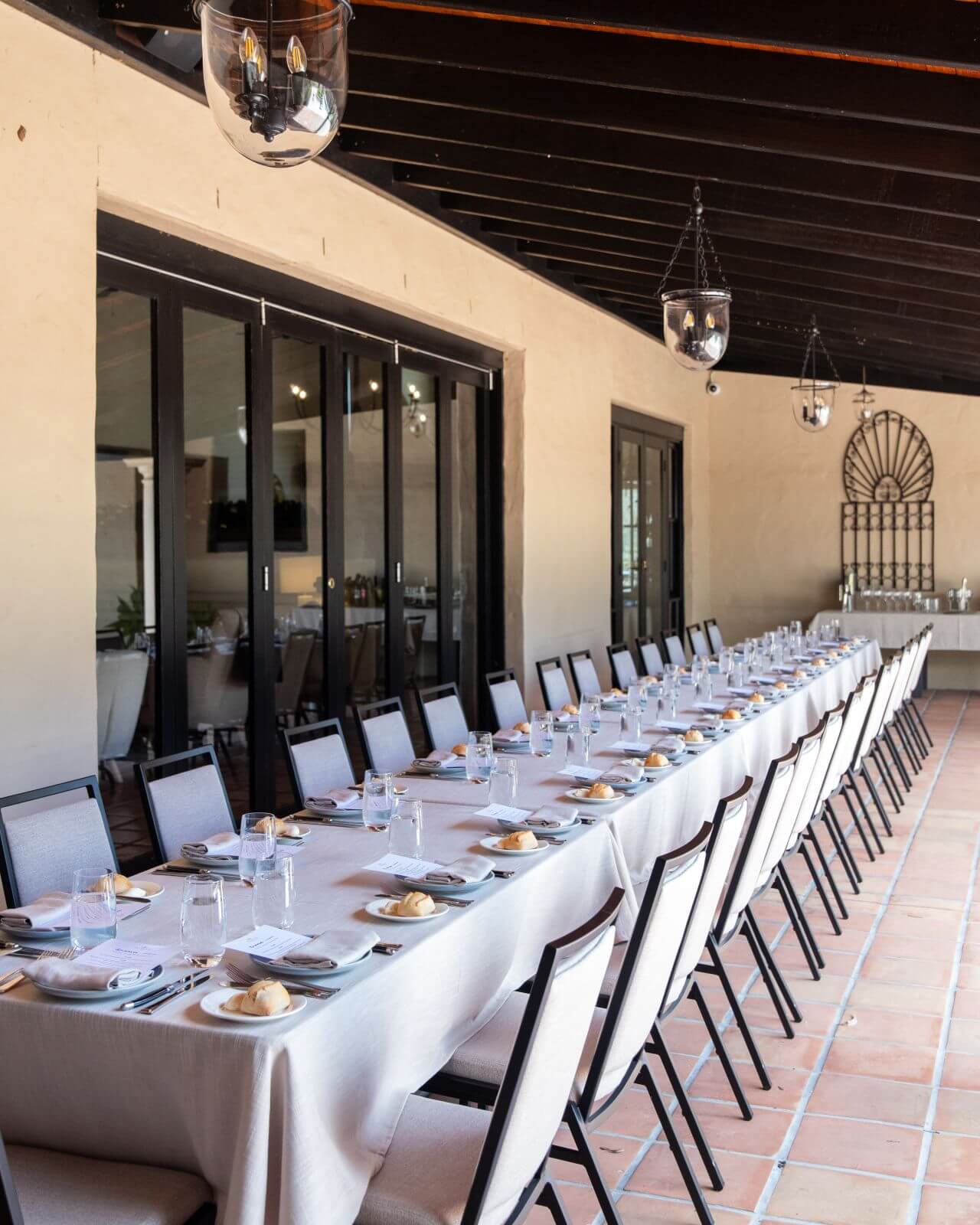 long table for Christmas Drive Day F Club Lunch