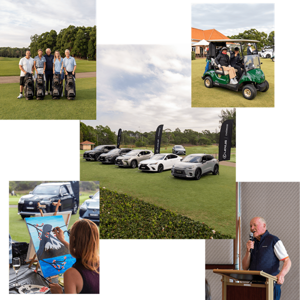 Montage of images from Lexus of Chatswood 2024 Golf Day