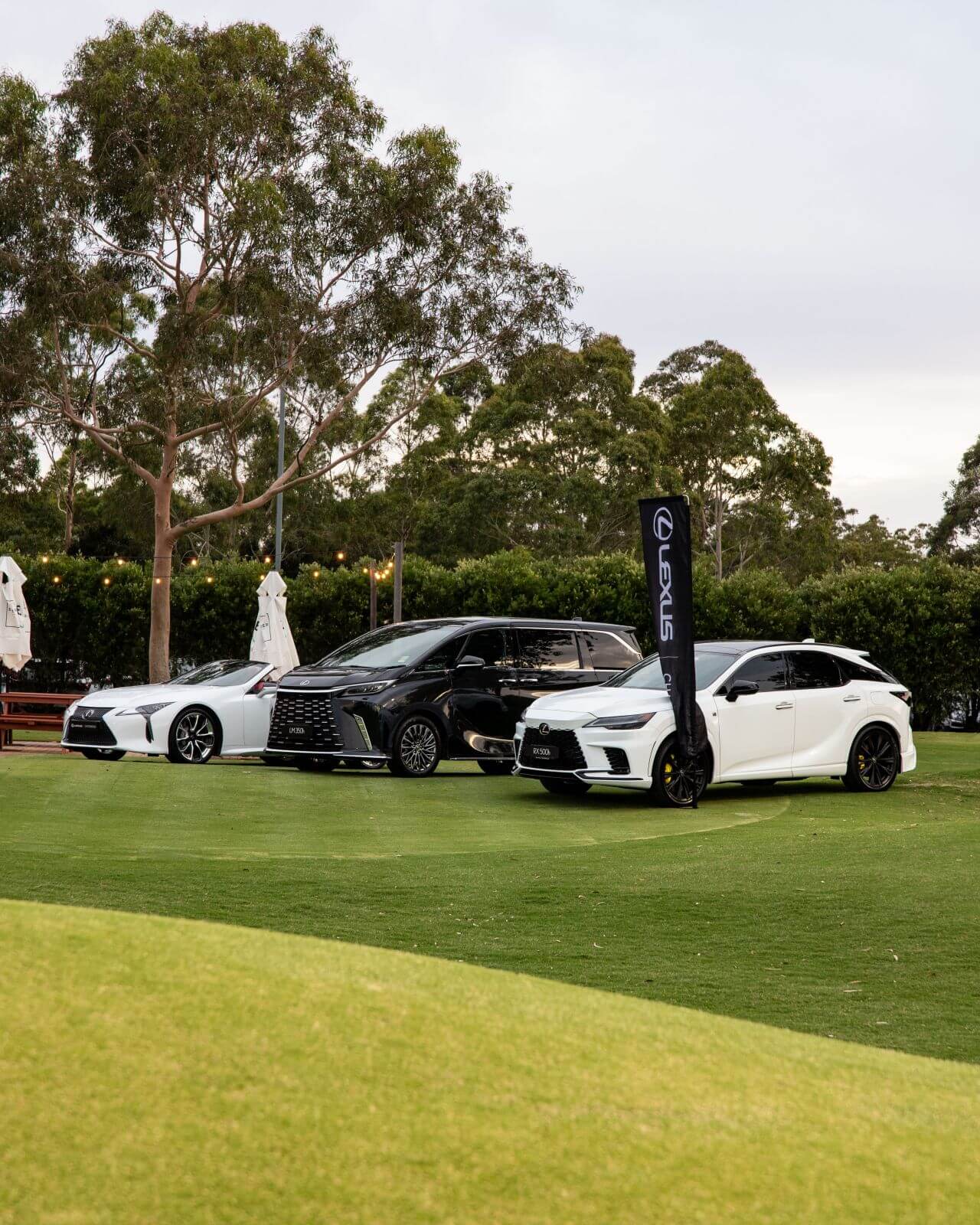 Lexus LC LM RX at the Twilight Par 3 Lexus of Chatswood event