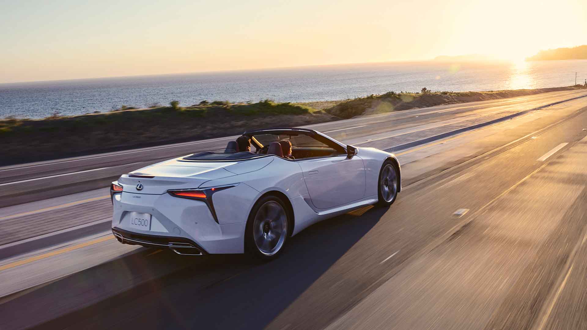 Overseas model LC Convertible shown in white nova