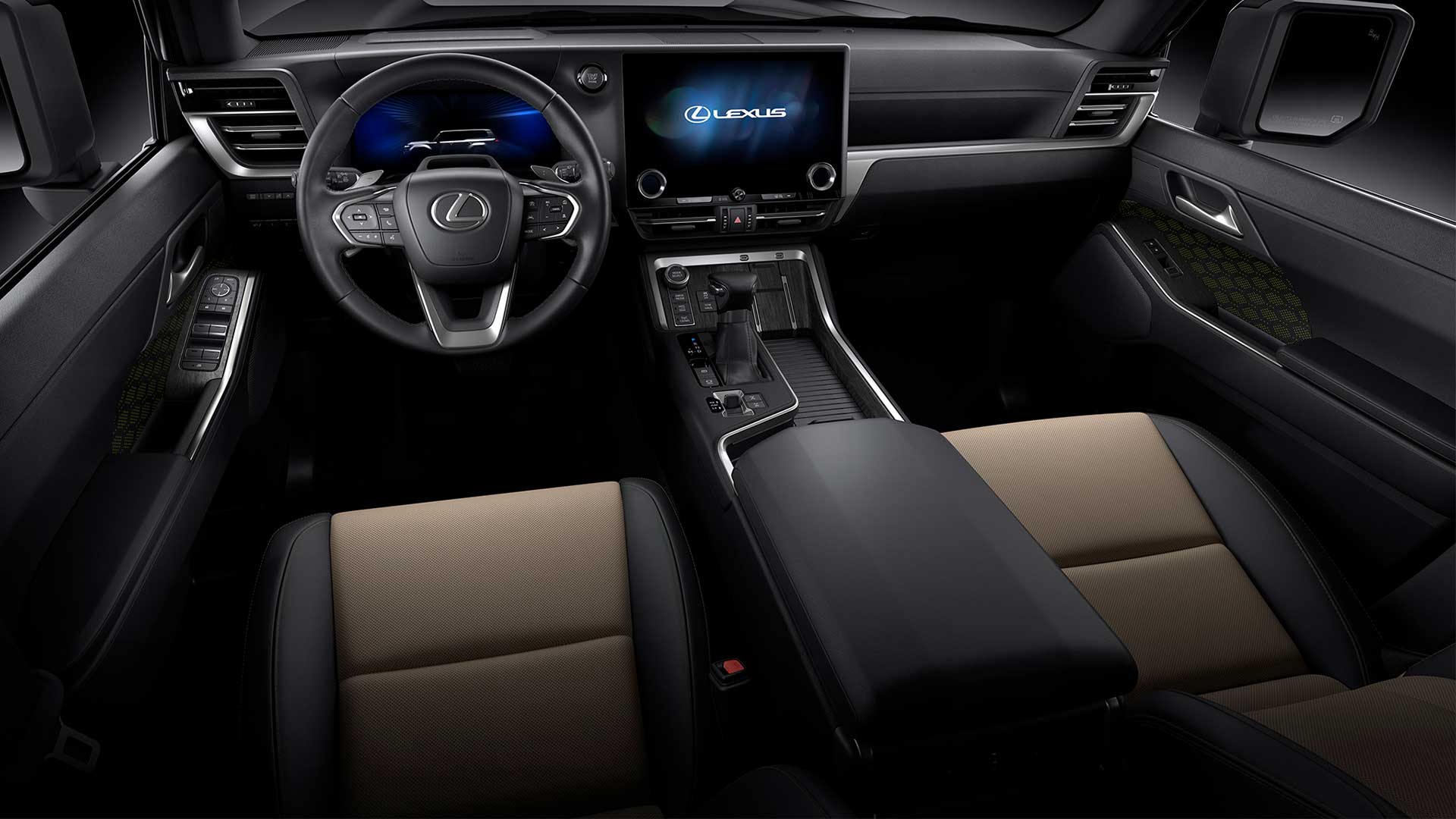 Interior cockpit of the Lexus GX