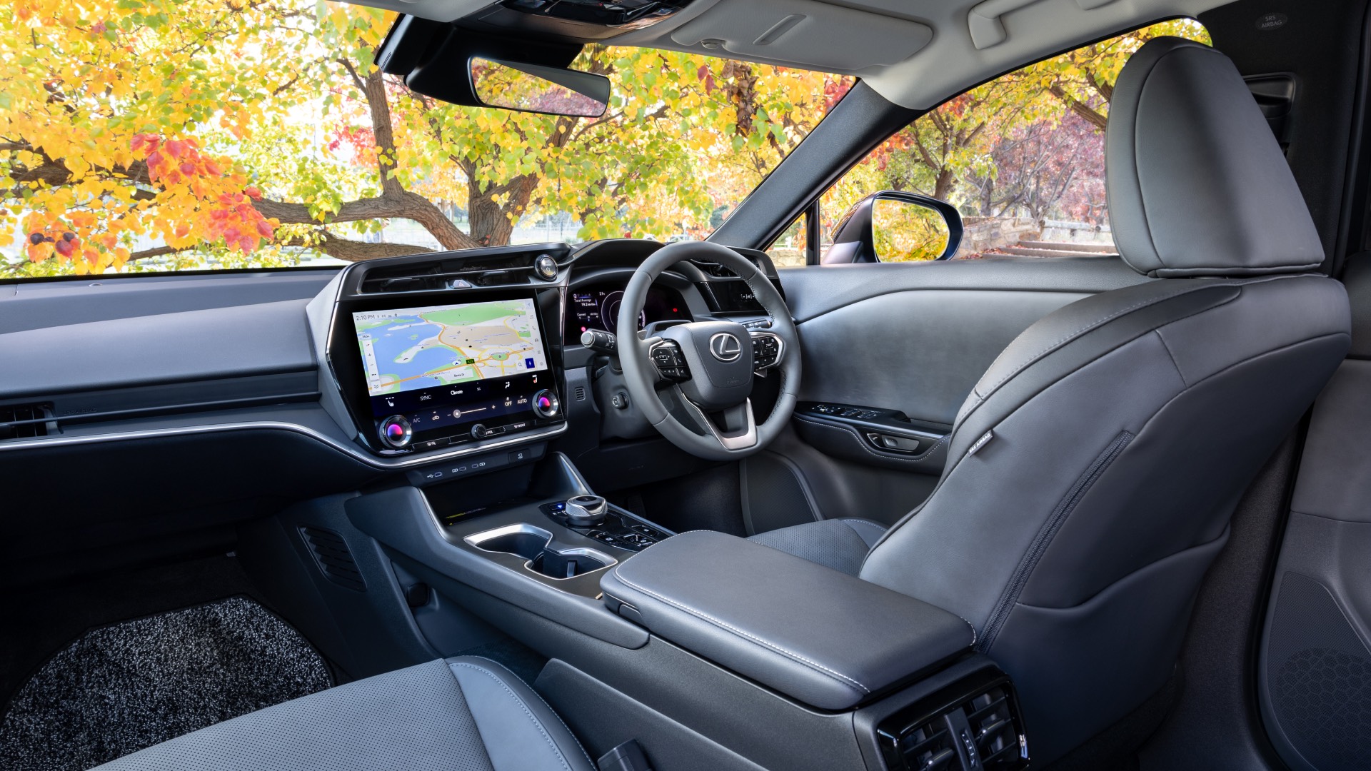 Interior of Lexus RZ.