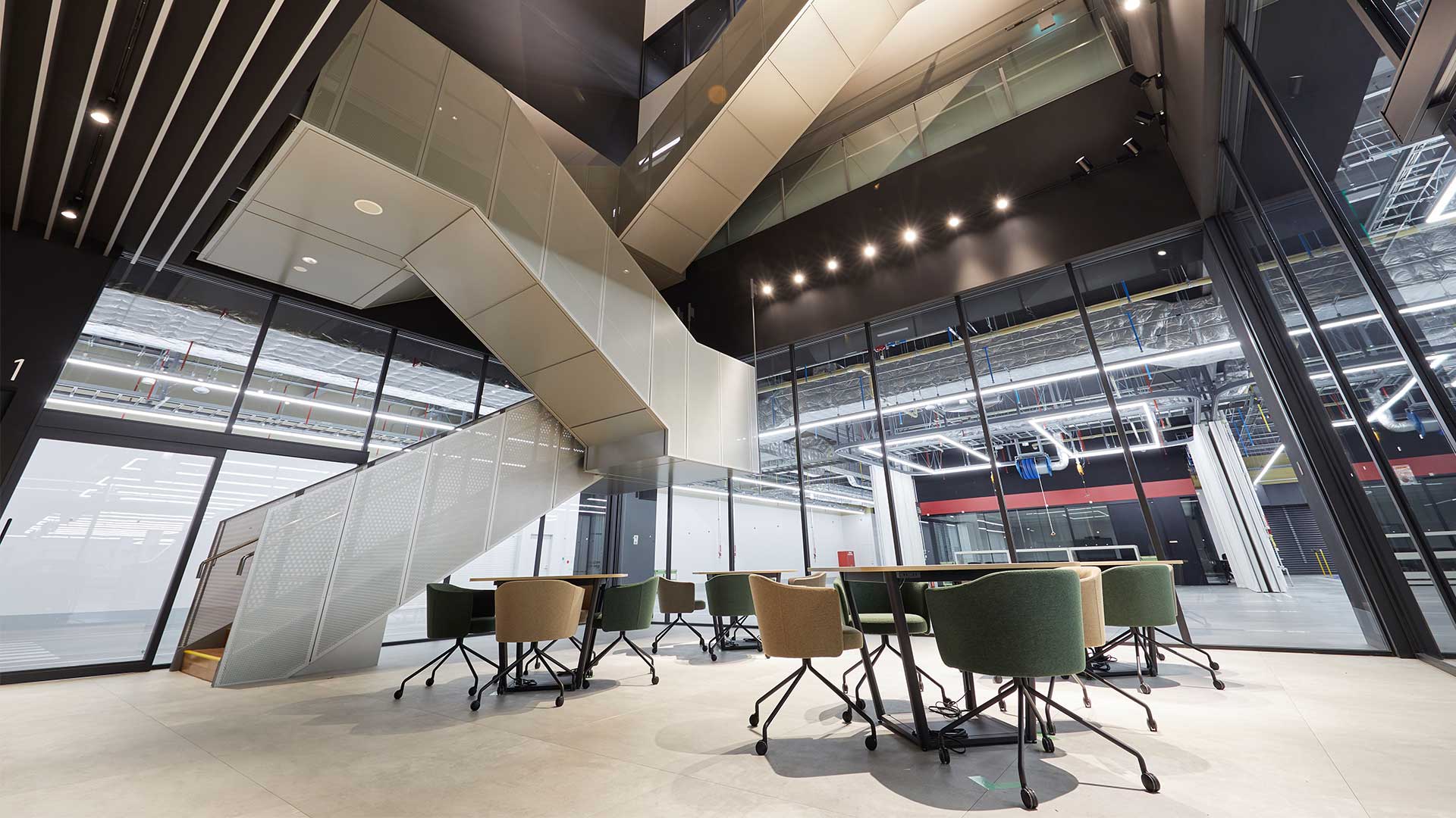 Interior of the Lexus Business and Development Centre in Shimoyama, Japan.